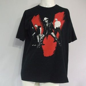 U2 Band Vertigo 05 Tour Black Mens XL T Shirt